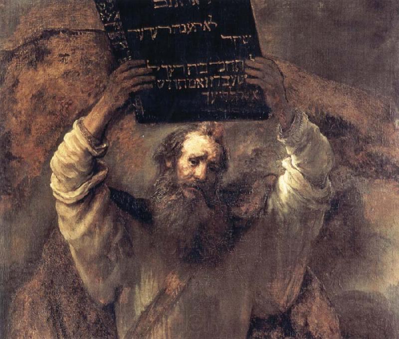 REMBRANDT Harmenszoon van Rijn Moses with the Tablets of the Law